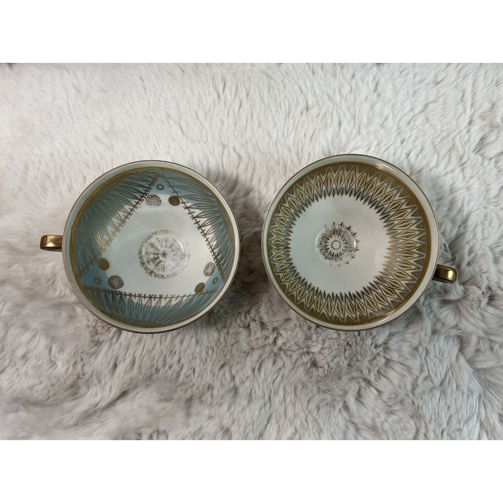 2 Of Winterling Marktleuthen Bavaria‎ Porcelain Cup Gold Trim 4”